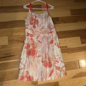 Ann Taylor loft coral flower print dress